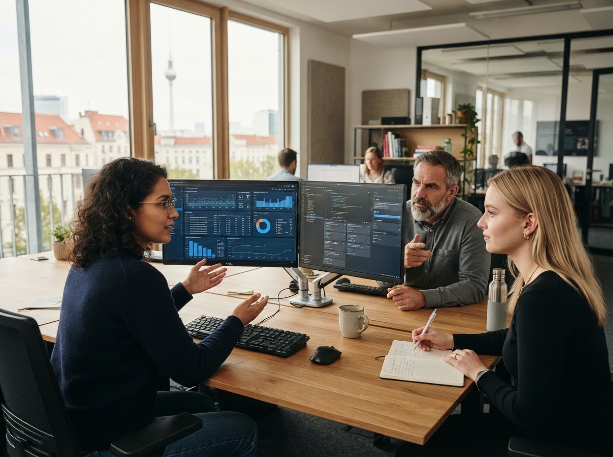 RivonarisPro team reviewing trading infrastructure and platform design